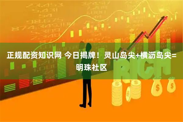 正规配资知识网 今日揭牌！灵山岛尖+横沥岛尖=明珠社区